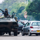 Zimbabwean soldiers regulate traffic in Harare, the capital, on Nov. 15, 2017. Zimbabwe’s military appeared to be in control of the country as generals denied staging a coup but used state television to vow to target “criminals” close to President Robert Mugabe. (AFP/Getty Images)